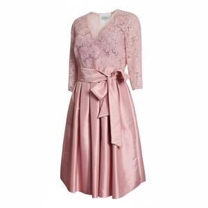EUC Jessica Howard Dress Formal MOB Prom Rose Gold/Blush Pink Ladies 12